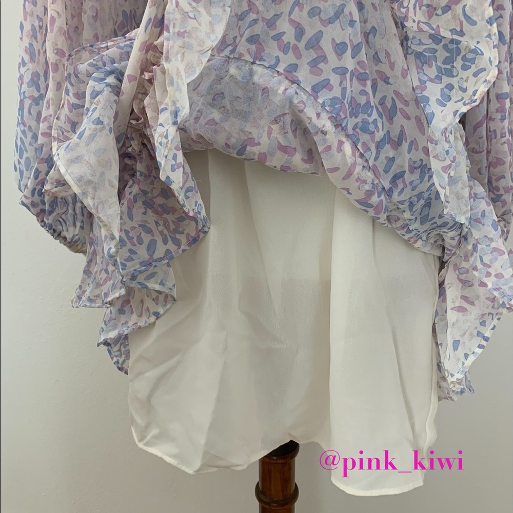 Express Printed Tiered Ruffle Mini Dress - Picture 8 of 17